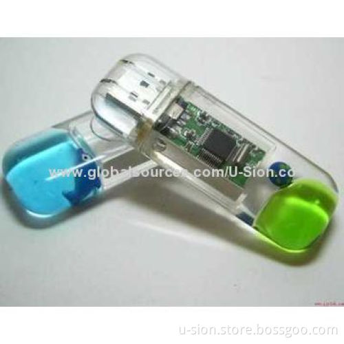 Fashion, Competitive Price Translucent Plastic USB Flash Drive, 512MB-64GB Capacity